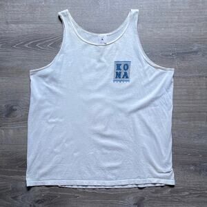 Vtg 90's KONA HAWAII Surf Tank Top Delta Cotton Sz XL Surfer Beach Sports Ocean